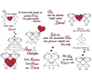 Stickserie - Stichfräulein LIEBE